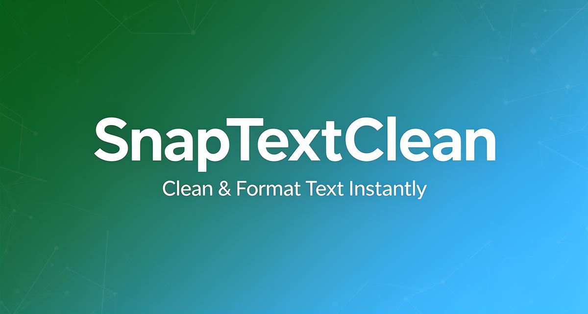 Clean Text from ChatGPT – Fix AI Formatting | SnapTextClean